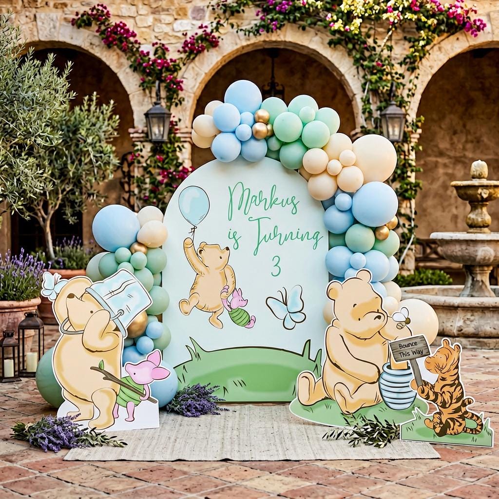 Classic Honey Bear Cutout Decoration, Blue Baby Shower Decor, Backdrop Decor, Baby Boy, Honey Bear, Boy Birthday, Classic Bear Props