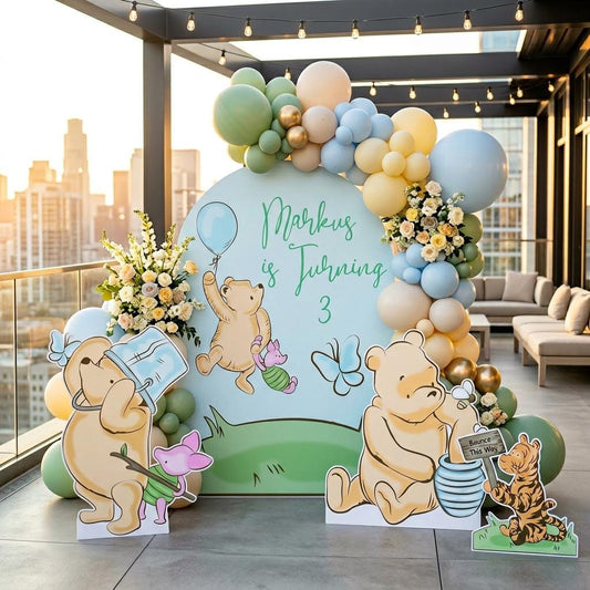 Classic Honey Bear Cutout — custom party decor, printed and cut to shape
