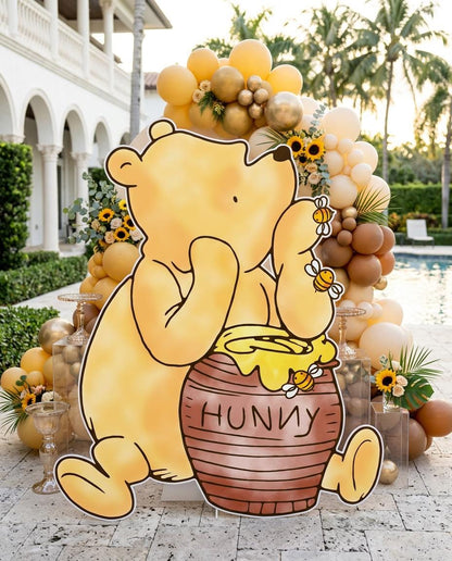 Classic Honey Bear Cutout Decoration, Baby Shower Decor, Backdrop Decor, Lawn Sign, Honey Bear Baby Birthday, Classic Bear