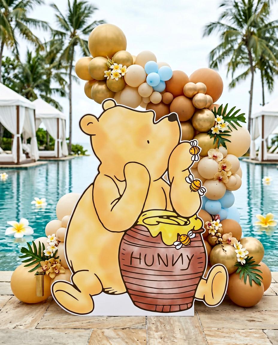 Classic Honey Bear Cutout Decoration, Baby Shower Decor, Backdrop Decor, Lawn Sign, Honey Bear Baby Birthday, Classic Bear