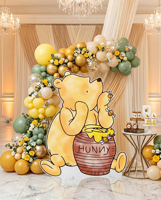 Classic Honey Bear Cutout — custom party decor, printed and cut to shape