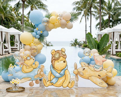 Classic Honey Bear SET of 3 Cutouts — custom party decor, printed and cut to shape