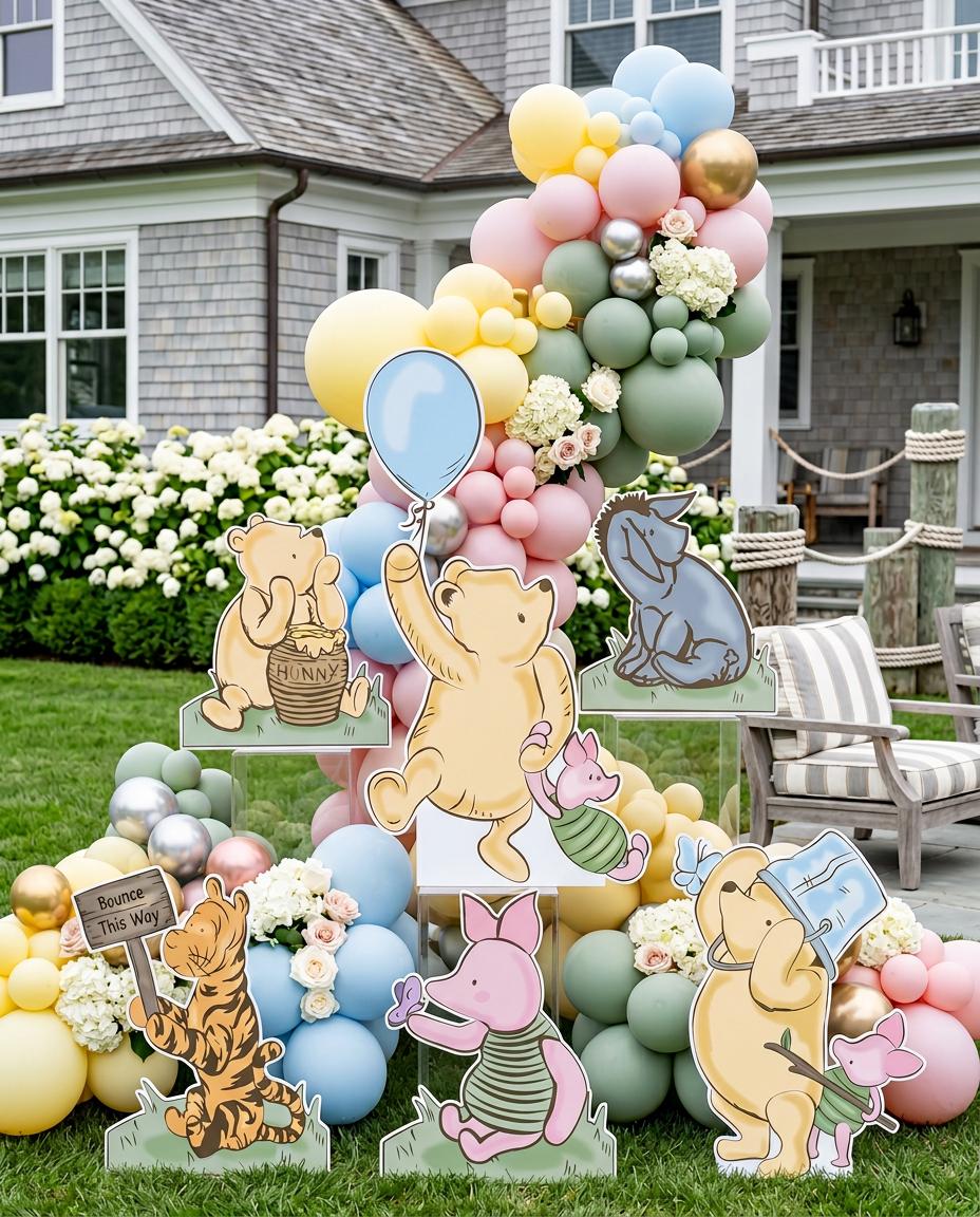 Classic Honey Bear Cutout Decoration, Blue Baby Shower Decor, Backdrop Decor, Baby Boy, Honey Bear, Boy Birthday, Party Props, Yard Art