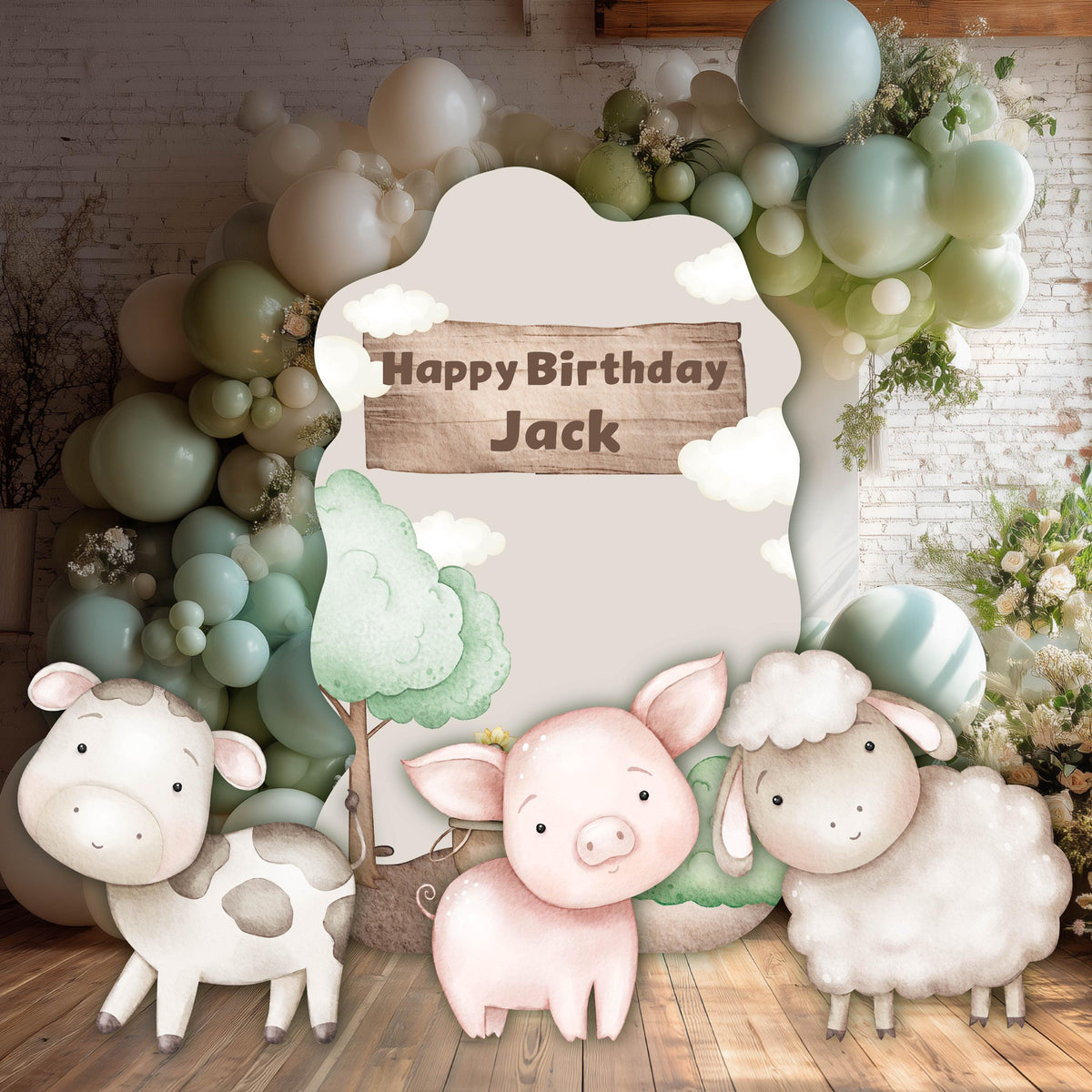 Farm Animals Cutouts, Ranch Animals, Barnyard Props, Personalized Baby Shower, Centerpieces, First Birthday Decor
