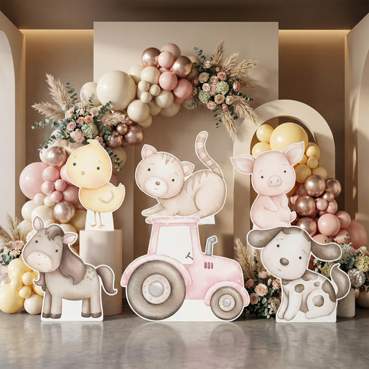 Farm Animals Cutouts — custom party decor, printed and cut to shape