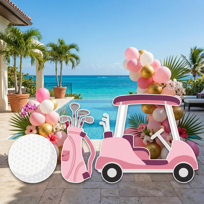 Hole in One Birthday Cutouts — custom party decor, printed and cut to shape