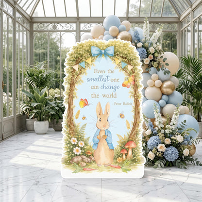 Blue Garden Bunny Cutouts (Garden Quote Arch), Bunny Baby Shower, Newborn Backdrop, Easter Bunny, Standee, Boys 1st Birthday