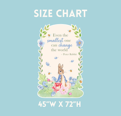 Blue Garden Bunny Cutouts (Blue Floral Quote Arch), Bunny Baby Shower, Newborn Backdrop, Easter Bunny, Standee, Boys 1st Birthday