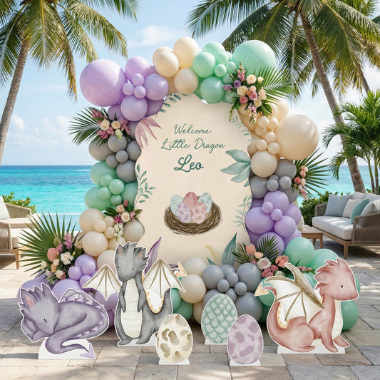 Dragons Cutouts — custom party decor, printed and cut to shape