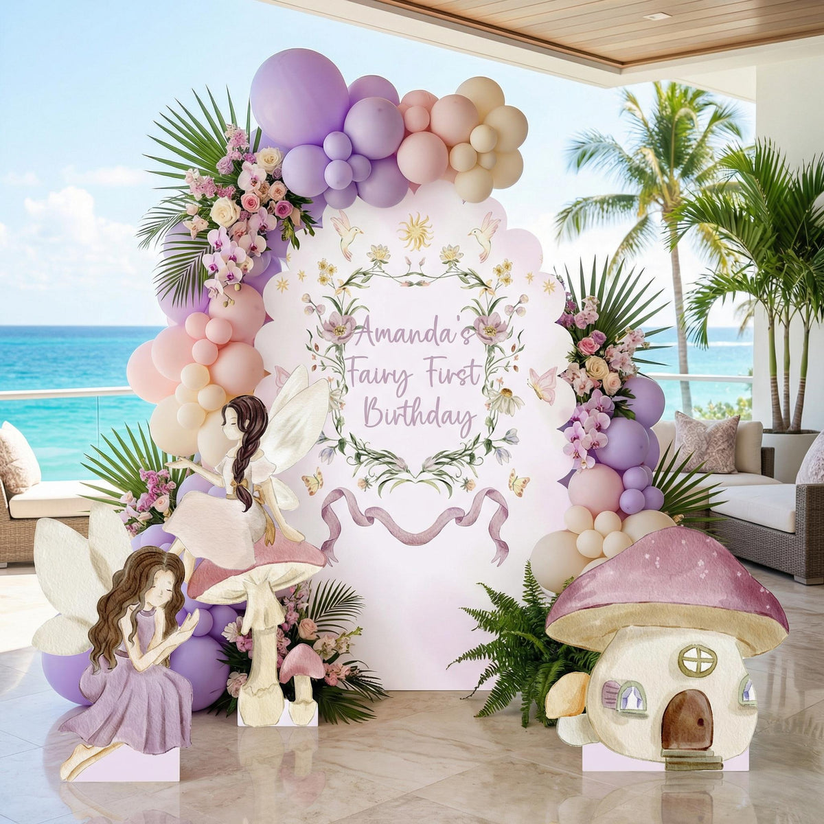 Fairy Cutouts — custom party decor, printed and cut to shape