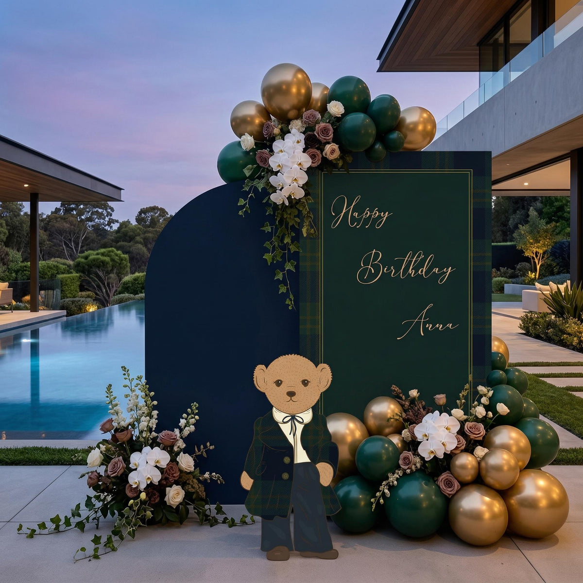 Plaid Teddy Bear Cutouts, Birthday Party, Backdrop, Baby Shower Decor, Preppy Teddy Bear, Tartan Plaid