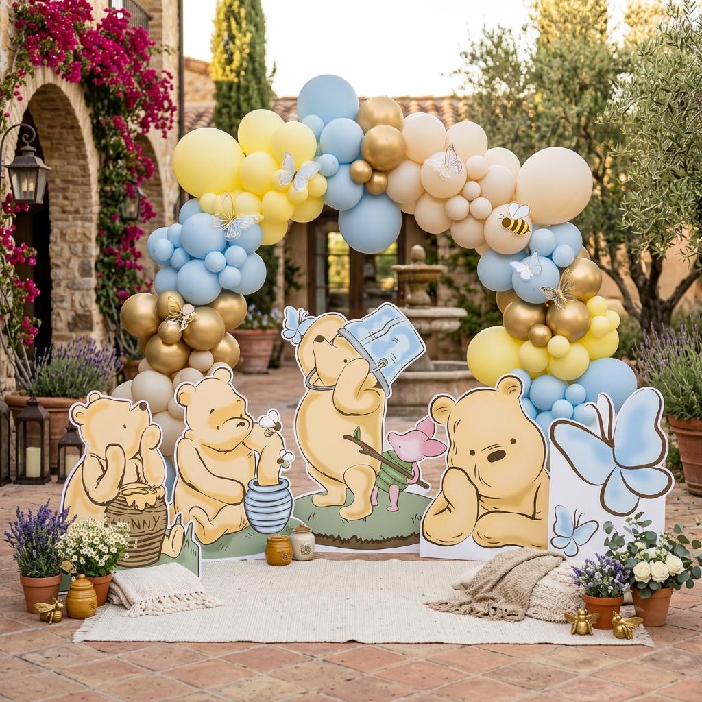 Classic Honey Bear Cutouts (Bears & Butterflies), Baby Shower Decor, Backdrop, Baby Boy, Bear Props, 1st Birthday