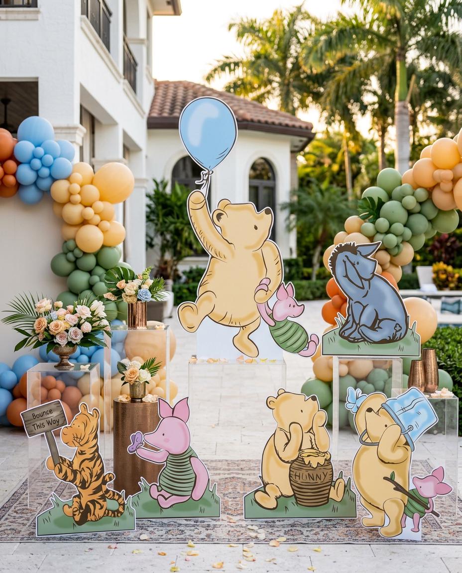 Classic Honey Bear Cutout Decoration, Blue Baby Shower Decor, Backdrop Decor, Baby Boy, Honey Bear, Boy Birthday, Party Props, Yard Art