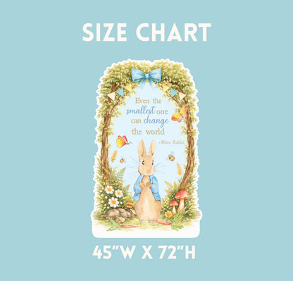 Blue Garden Bunny Cutouts (Garden Quote Arch), Bunny Baby Shower, Newborn Backdrop, Easter Bunny, Standee, Boys 1st Birthday