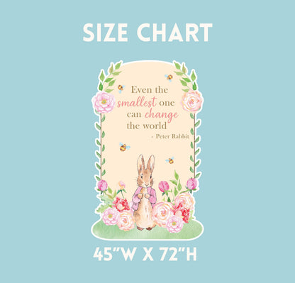 Pink Garden Bunny Cutouts (Pink Floral Arch), Bunny Baby Shower, Newborn Backdrop, Easter Bunny, Standee, Girls 1st Birthday