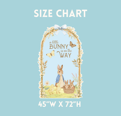 Blue Garden Bunny Cutouts (Bunny On The Way), Bunny Baby Shower, Newborn Backdrop, Easter Bunny, Standee, Boys 1st Birthday
