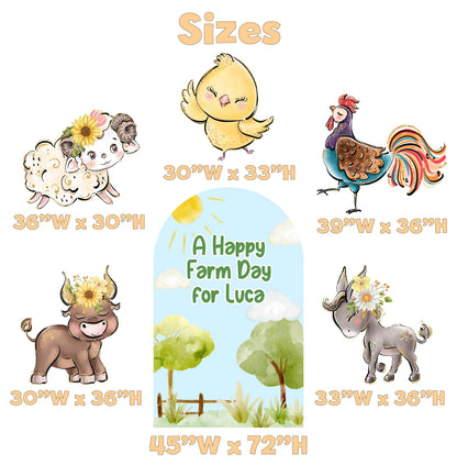 Farm Animals Cutouts, Ranch Animals Party, Barnyard Birthday Prop, Baby Shower Backdrop, Farm Themed Party Decor, Centerpieces