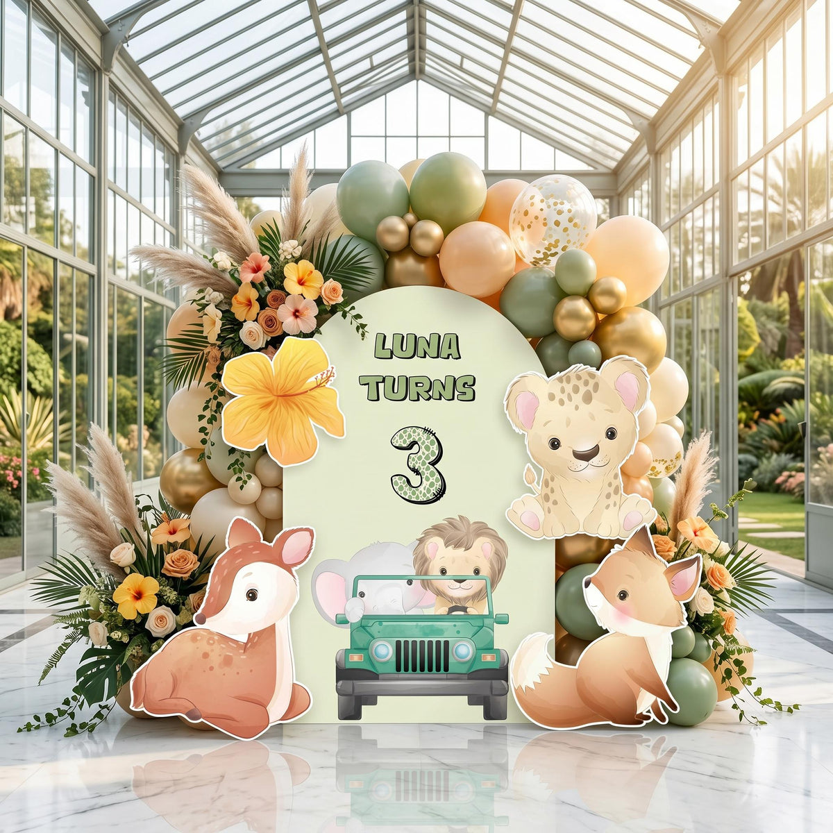Safari Animals Cutouts, Jungle Backdrop, Baby Shower Decor, 1st Birthday, Wild One Birthday