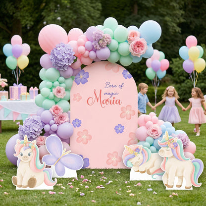 Pink Unicorn Birthday Cutouts, Baby Shower, Fairytale, Rainbow Centerpieces, Unicorn Party Props