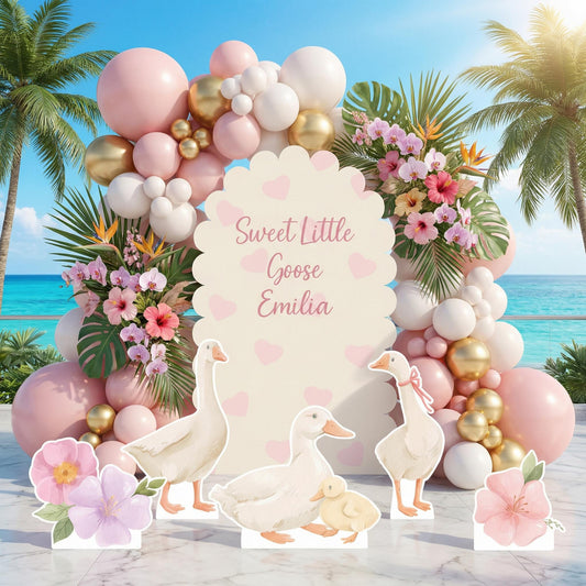 One Silly Goose Cutouts — custom party decor, printed and cut to shape