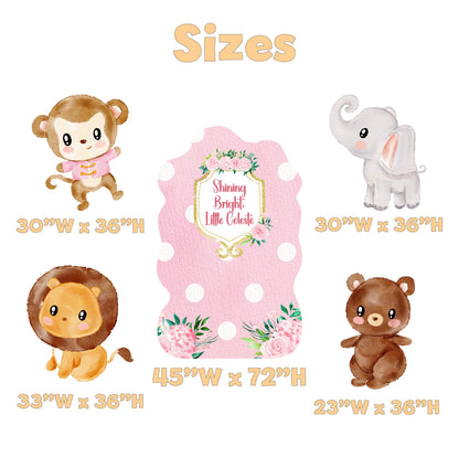 Circus Animals Cutouts, Party Decoration, Centerpieces, Girl Baby Shower, Carnival, 1st Birthday Decor