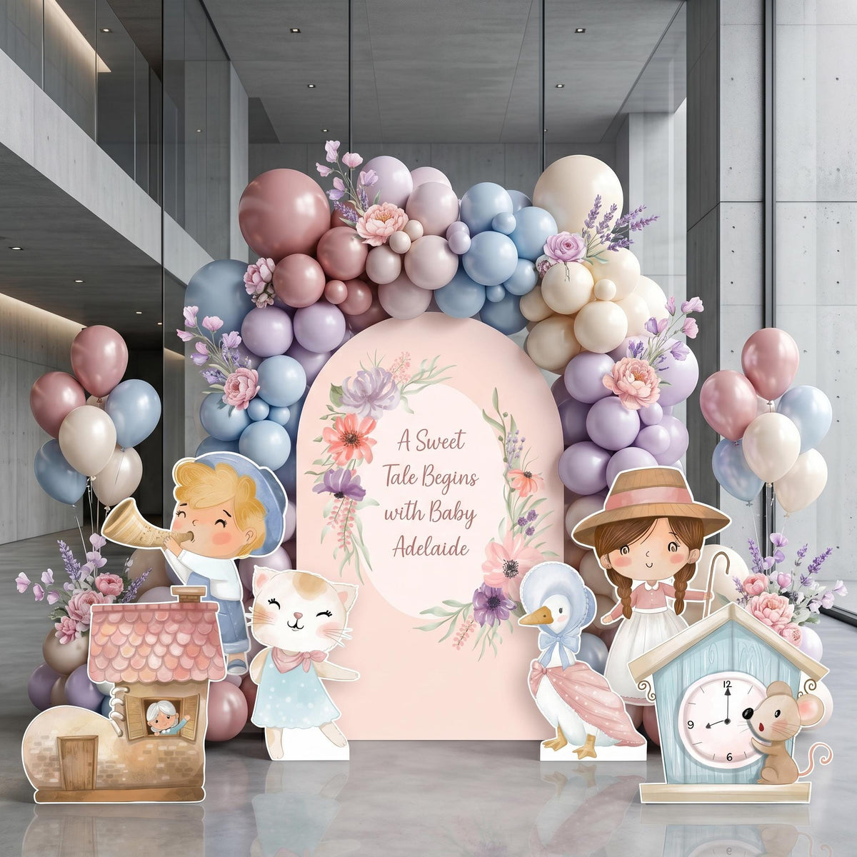 Nursery Rhymes Cutouts — custom party decor, printed and cut to shape