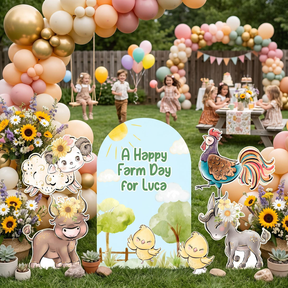 Farm Animals Cutouts, Ranch Animals Party, Barnyard Birthday Prop, Baby Shower Backdrop, Farm Themed Party Decor, Centerpieces