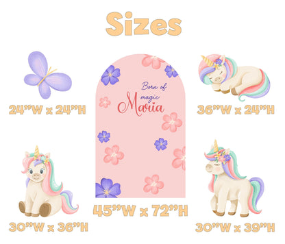 Pink Unicorn Birthday Cutouts, Baby Shower, Fairytale, Rainbow Centerpieces, Unicorn Party Props