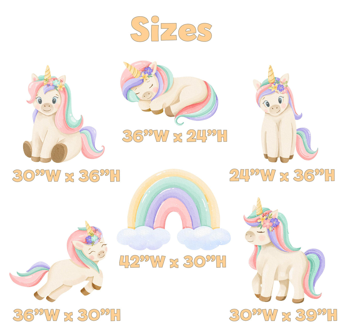 Pink Unicorn Set 6 Birthday Cutouts, Baby Shower, Fairytale, Rainbow Centerpieces, Unicorn Party Props