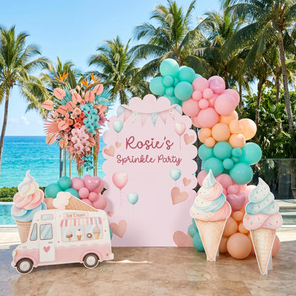 Ice Cream Cutouts — custom party decor, printed and cut to shape