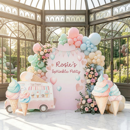 Ice Cream Cutouts, Ice Cream Truck, Backdrop, Two Sweet Birthday, Baby Shower, Candy Theme Decor, Sweet Store, Summer Party