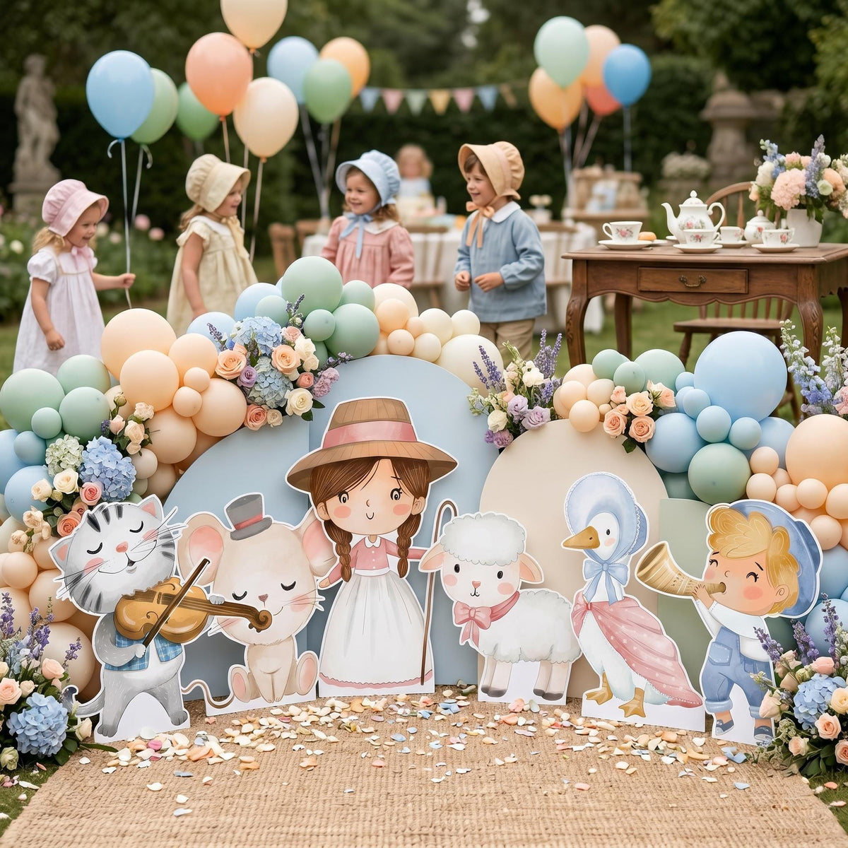 Nursery Rhymes Set 6 Cutouts — custom party decor, printed and cut to shape