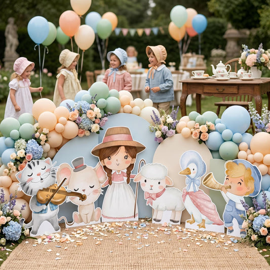 Nursery Rhymes Set 6 Cutouts — custom party decor, printed and cut to shape