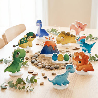 Dinosaur Double-Sided Table Centerpieces Set 10, Roar Baby Shower, Nursery Decor, Table Decor, Dino Birthday Decorations
