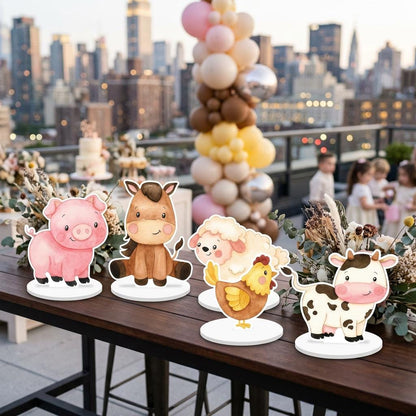 Farm Animals Double-Sided Table Centerpieces Set 5, Baby Shower, Nursery Decor, Table Decor, Birthday Decorations, Farmhouse Decor, Props