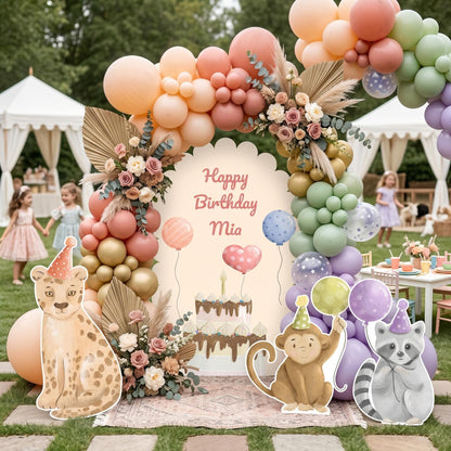 Party Animals Birthday Cutouts (Animal Friends Arch), Safari Animals Birthday Decor, Party Hats, Baby Shower, Wild One, Two Wild