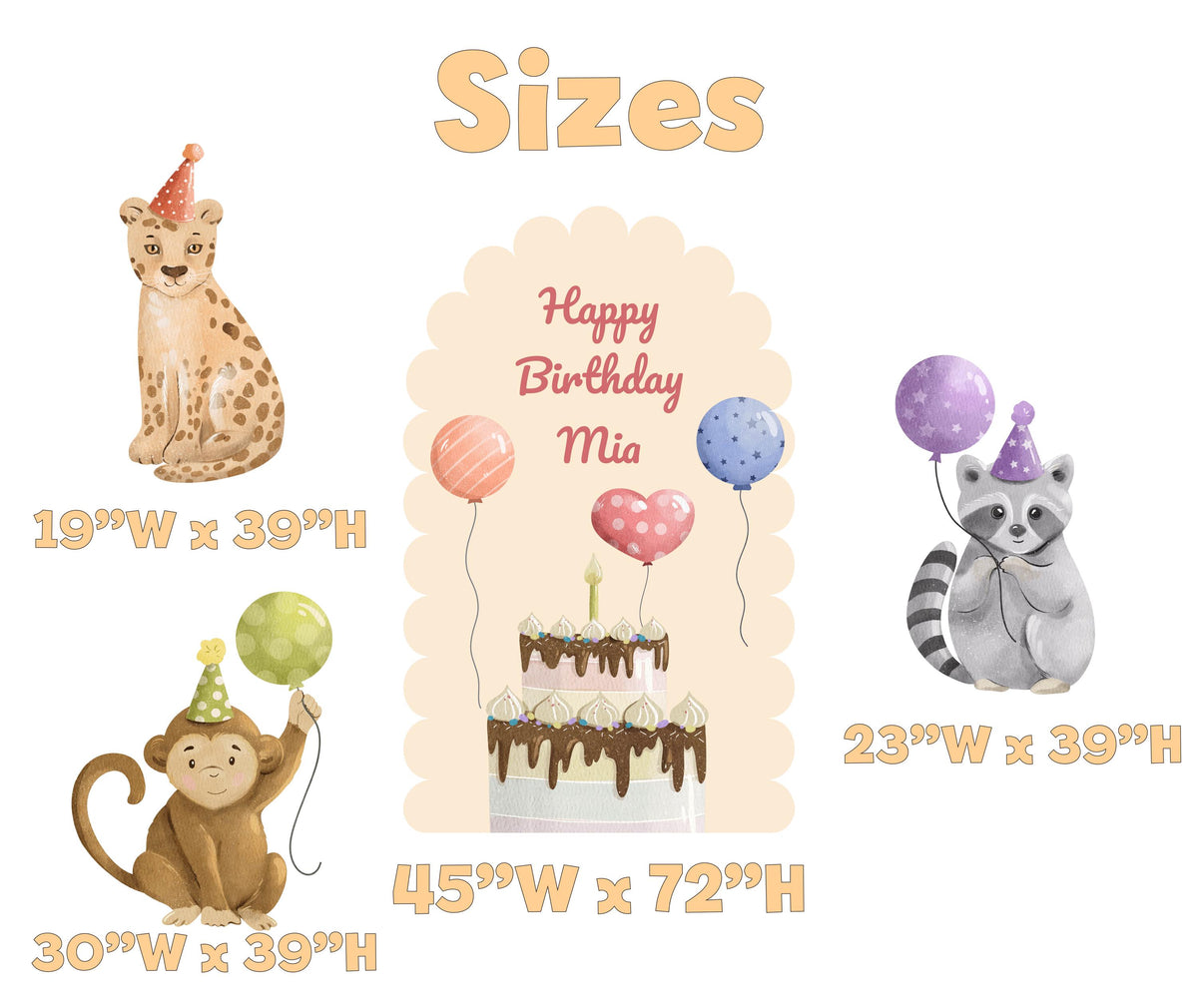 Party Animals Birthday Cutouts (Animal Friends Arch), Safari Animals Birthday Decor, Party Hats, Baby Shower, Wild One, Two Wild