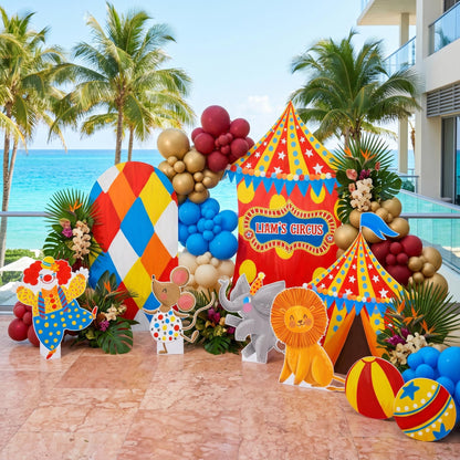 Circus Cutouts (Primary Circus Tent), Carousel Party Decoration, Centerpieces, Baby Shower, Carnival Horse, 1st Birthday Decor, Circus Animals
