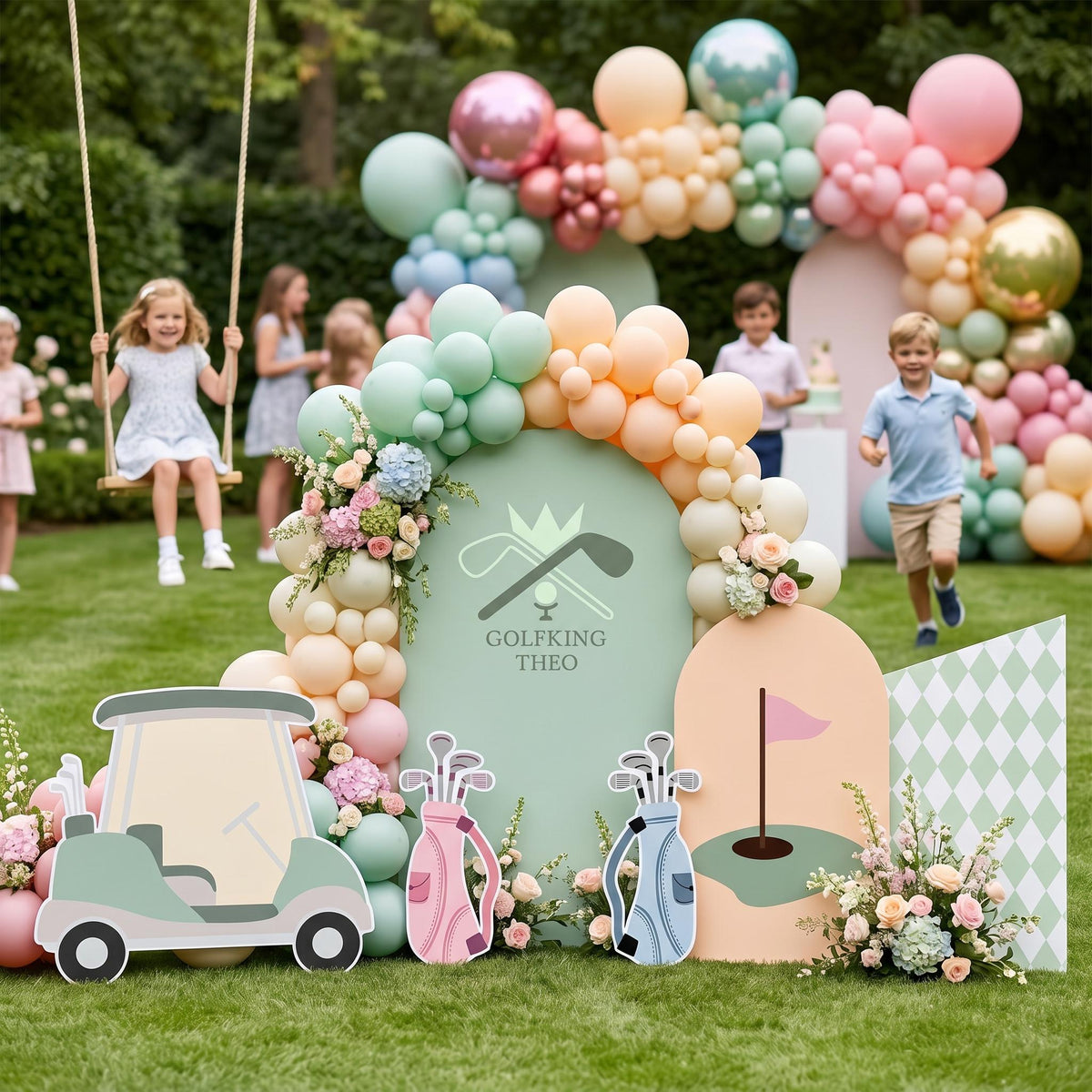 Hole in One Birthday Cutouts (Argyle Arch), Green Golf Party Decor, Golf Baby Shower, 1st Birthday, Baby Shower
