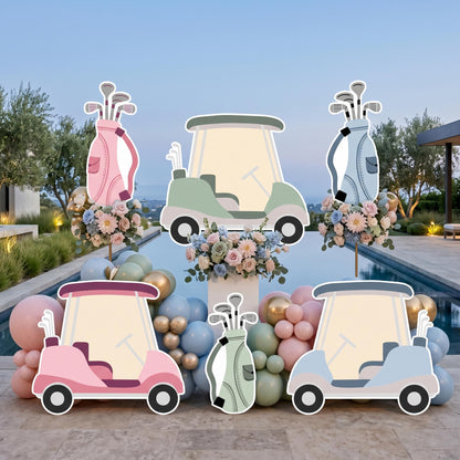 Hole in One Birthday Cutouts (Carts Only), Twins Golf Party Decor, Baby Shower, 1st Birthday, Gender Reveal, He or She, Baby Announcement