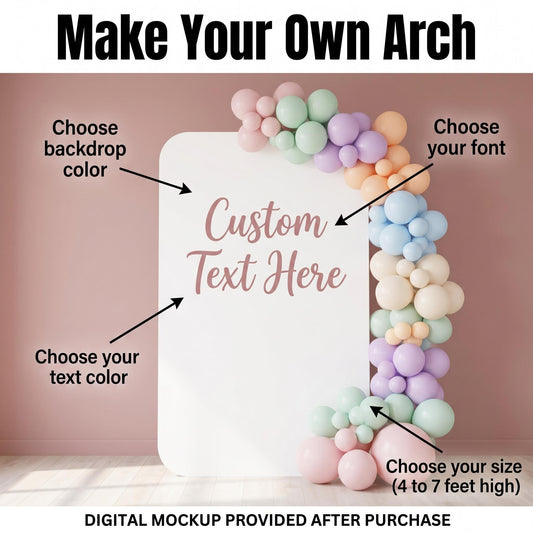 Custom Backdrop — custom party decor, printed and cut to shape