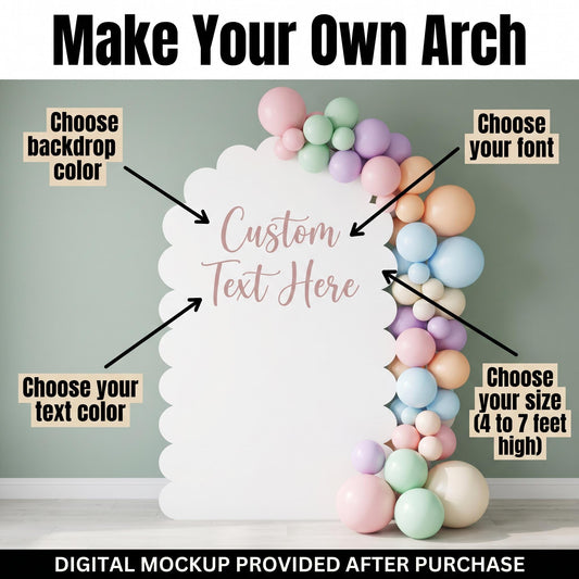 Custom Backdrop — custom party decor, printed and cut to shape