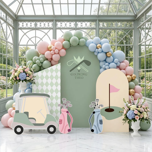 Hole in One Birthday Cutouts — custom party decor, printed and cut to shape