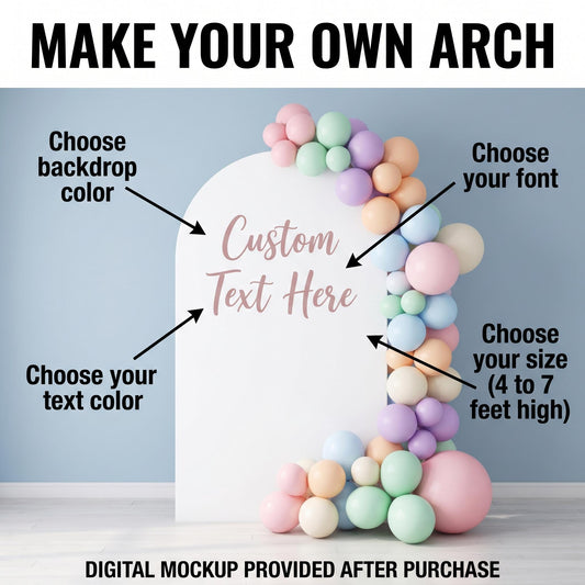 Custom Backdrop — custom party decor, printed and cut to shape