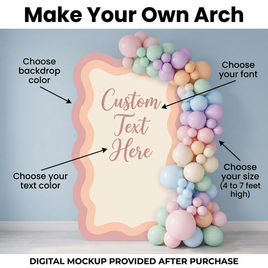 Custom Backdrop — custom party decor, printed and cut to shape