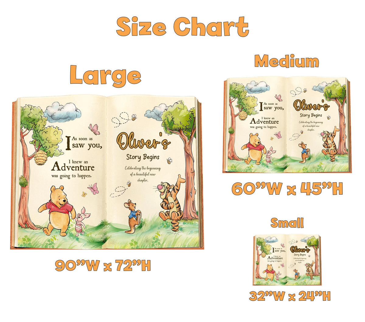 Honey Bear Large Backdrop, Storybook, Open Book, First Birthday Decor, Welcome Sign, New Baby, Fairytale, Bear Baby Shower