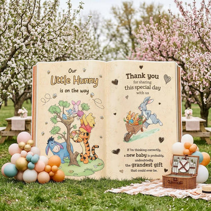 Honey Bear Backdrop, Storybook, Bear Baby Shower, Open Book, 1st Birthday Decor, Baby Announcement, Welcome Sign, New Baby