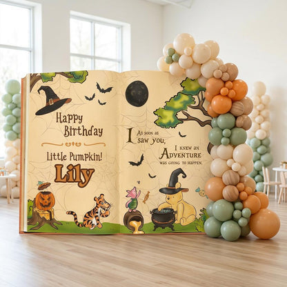 Personalized Honey Bear Halloween, Little Pumpkin, Open Book Party Prop, Storybook, First Birthday Decor, Welcome Sign, New Baby