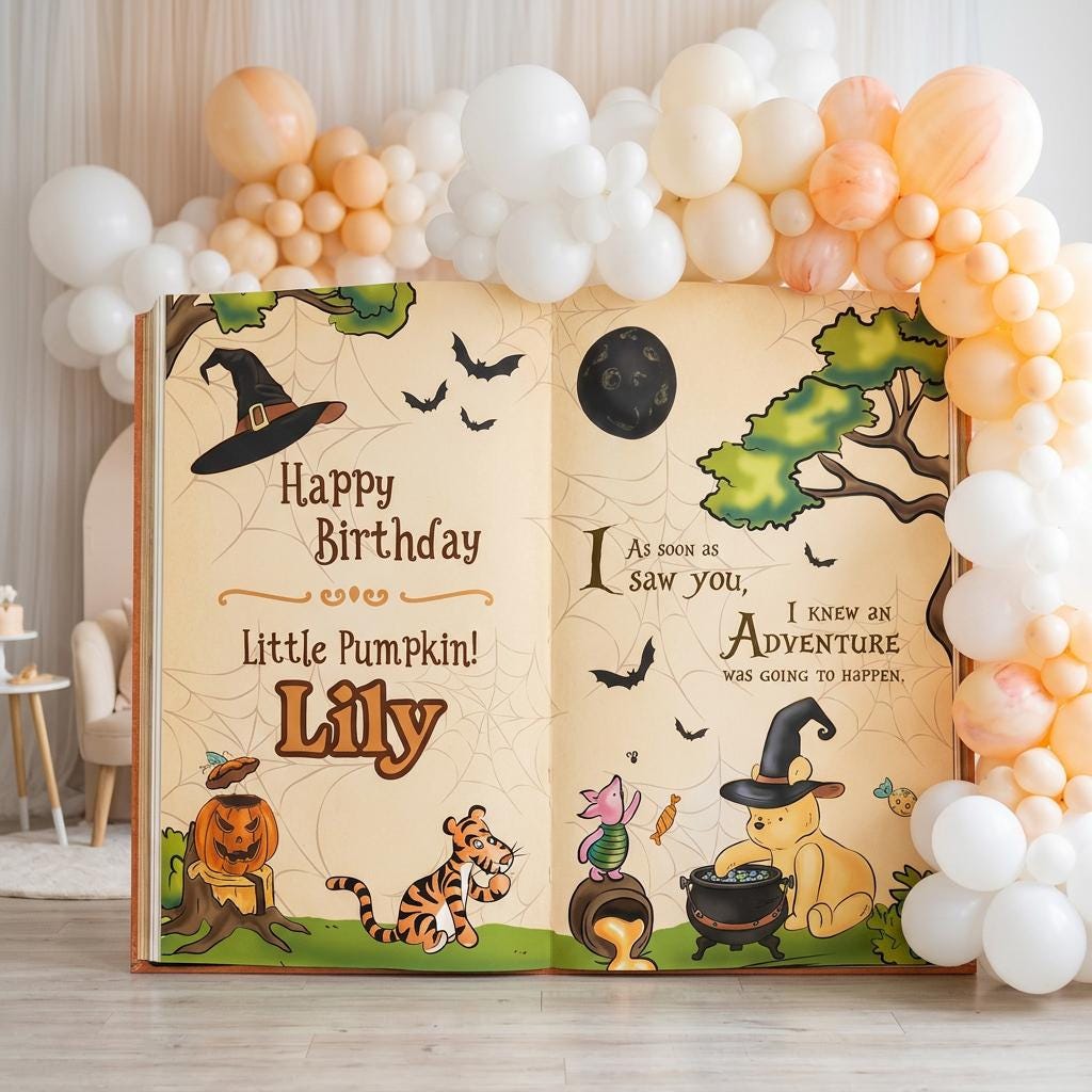 Personalized Honey Bear Halloween — custom party decor, printed and cut to shape