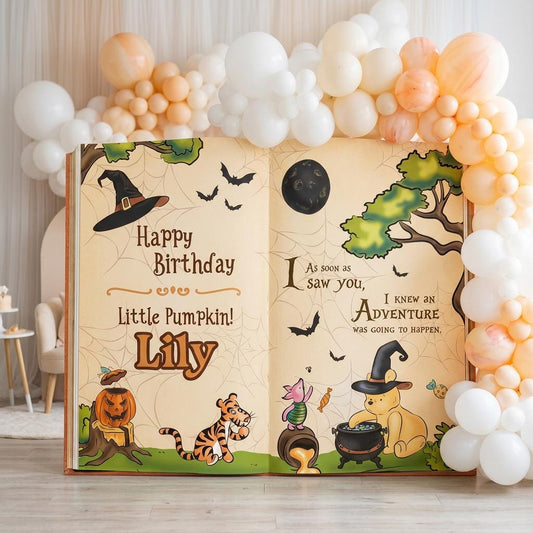 Personalized Honey Bear Halloween — custom party decor, printed and cut to shape